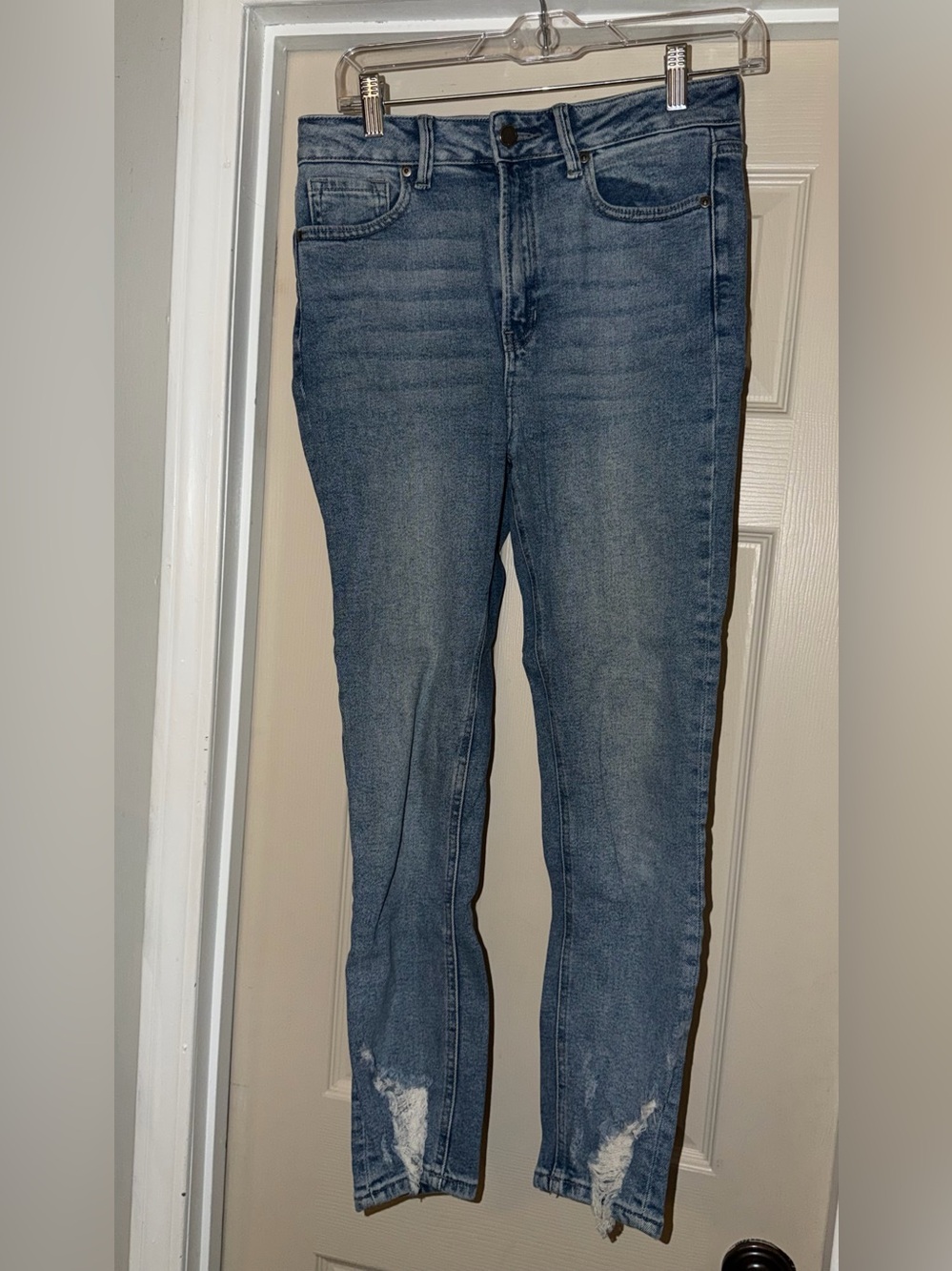 Just black denim JBD High-Rise Skinny Jeans - distressed Blue